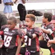 Beaumont (Texas) Bulls players take a knee before a game Sept. 10, 2016, to protest the police killings of unarmed African Americans.
ABC 13 Screenshot